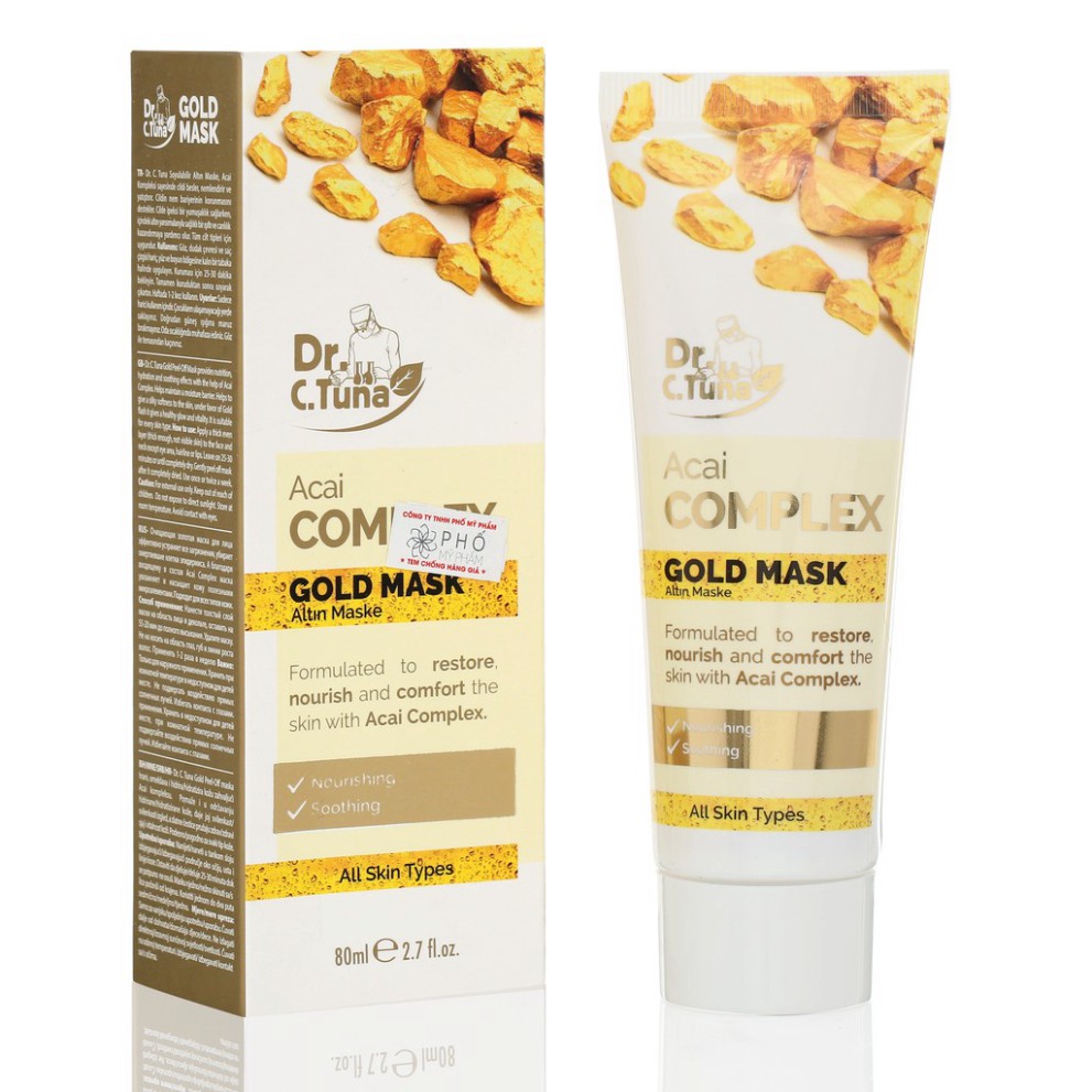 [Date 10/2021] Mặt Nạ Gel Lột Chống Lão Hóa Tinh Chất Vàng 24k Farmasi Gold Mask 80ml Dr. C. Tuna (1834MAS01)