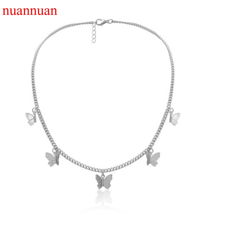 Vòng Cổ Choker Mặt Bươm Bướm Thời Trang Cho Nữ