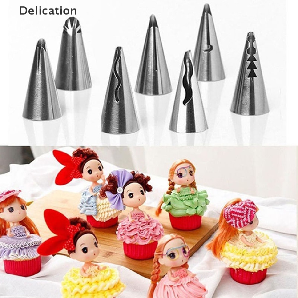 Bộ 7 Dụng Cụ Trang Trí Bánh Kem Bằng Inox Chuyên Dùng