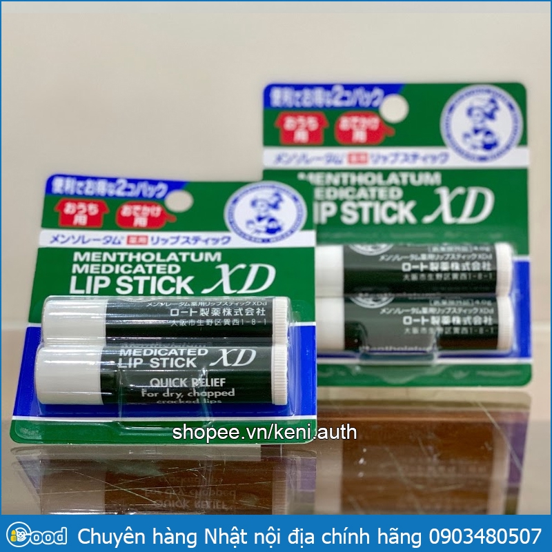 Son dưỡng Rohto Mentholatum XD Nhật Bản 4g