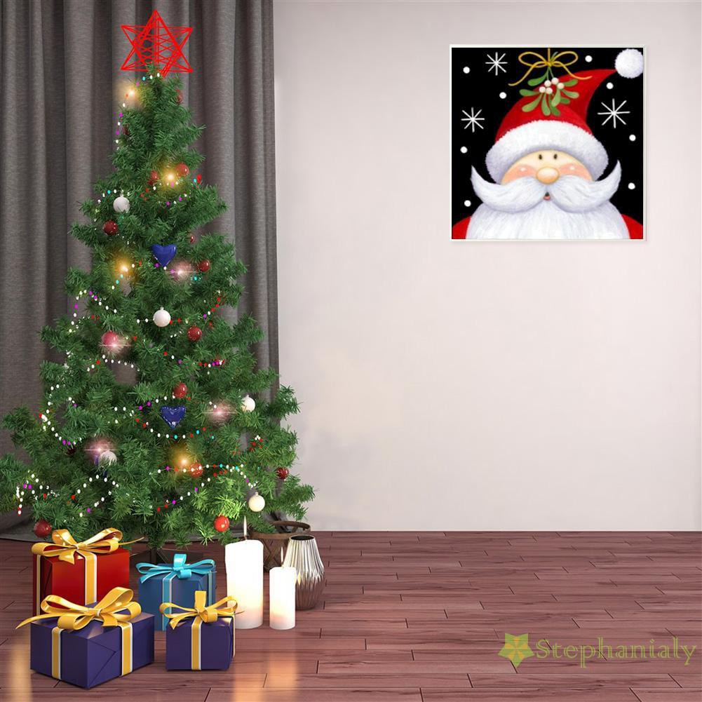 Tranh Đính Đá Kim Cương Toàn Bộ 5d Diy Hình Vẽ Ông Già Noel