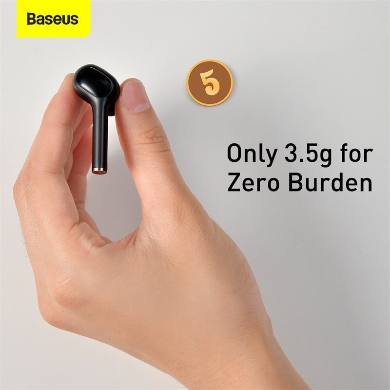 Tai nghe Bluetooth TWS Baseus Encok W06 Wireless charger, APT-X Support, iP55, CVC Noise Canceling (Màu ngẫu nhiên)