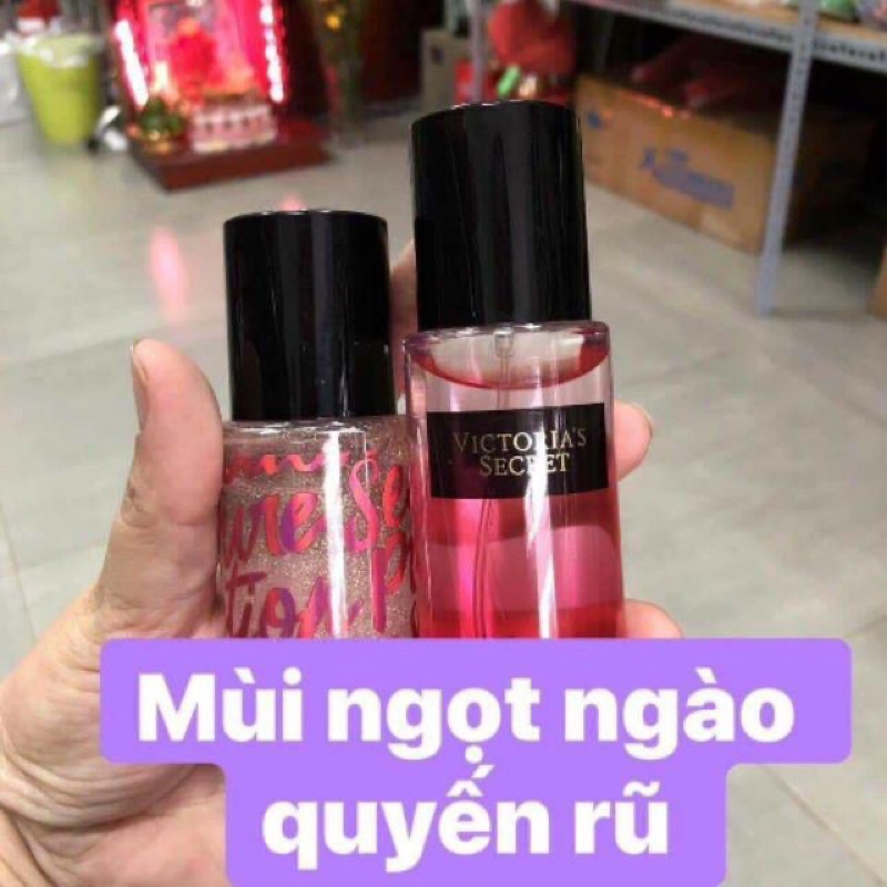 Xịt thơm set 2 chai - Xịt thơm vic Set 2 Chai- Xịt thơm body Màu tím- xịt Thơm Body Amber