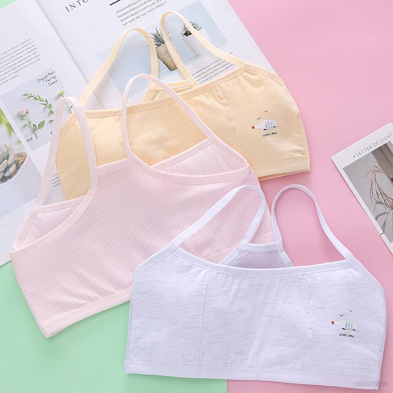 9-16 Tuổi Áo Ngực Dạng Ống Kèm Áo Lót Chần Bông Mỏng Cho Bé Gái