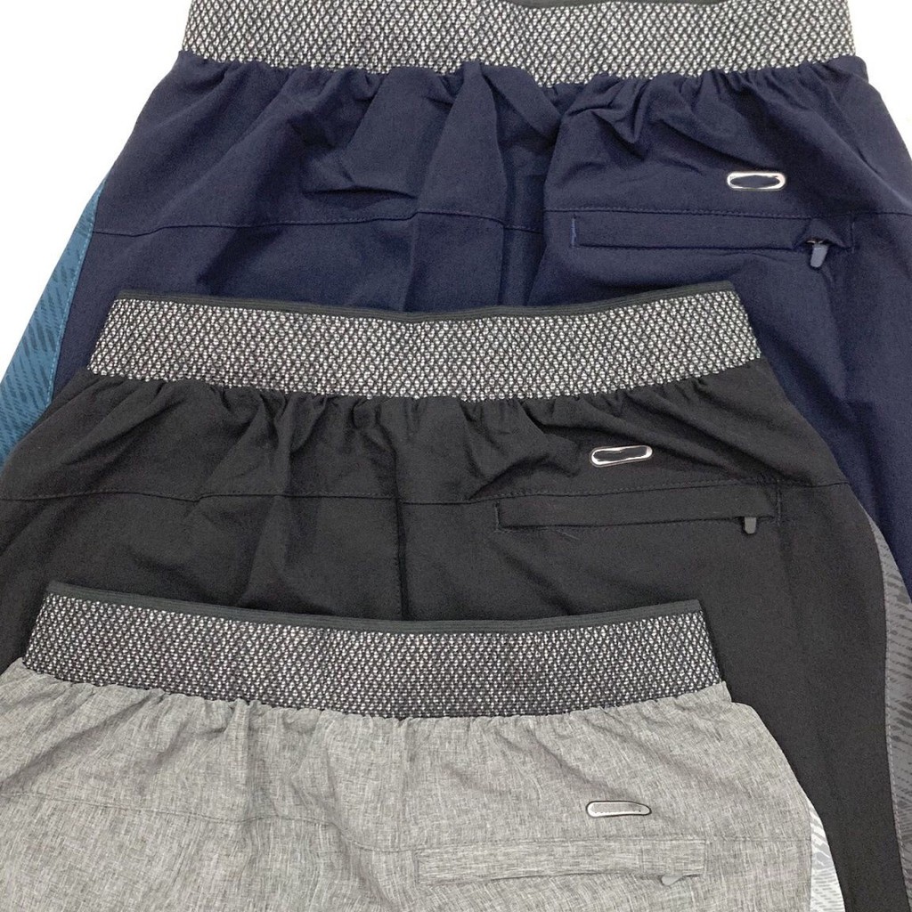 Quần đùi/ short thể thao nam chất gió KHÔNG NHĂN/ CO GIÃN/ 3 TÚI CÓ KHOÁ