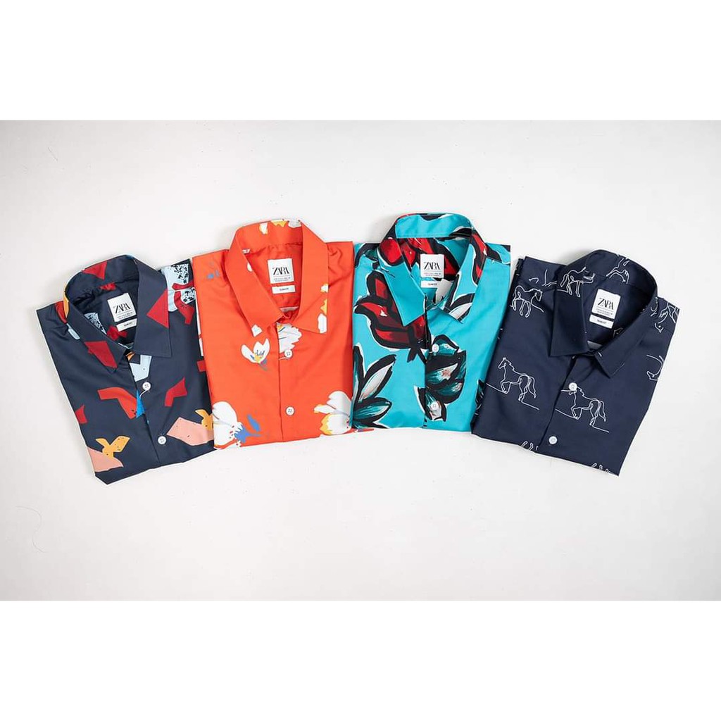 Áo sơ mi nam Hoạ Tiết Cực Tươi Tắn, vải lụa lạnh thoáng mát | BigBuy360 - bigbuy360.vn
