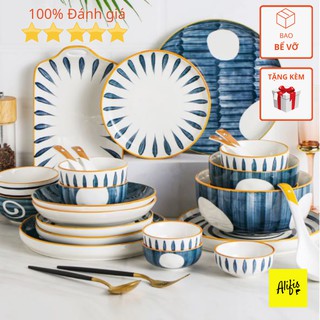 Mua Bộ bát  bộ bát đĩa sứ cho 8 người phong cách Nhật Bản (40 món) - phụ kiện bàn ăn và quà tặng tân gia