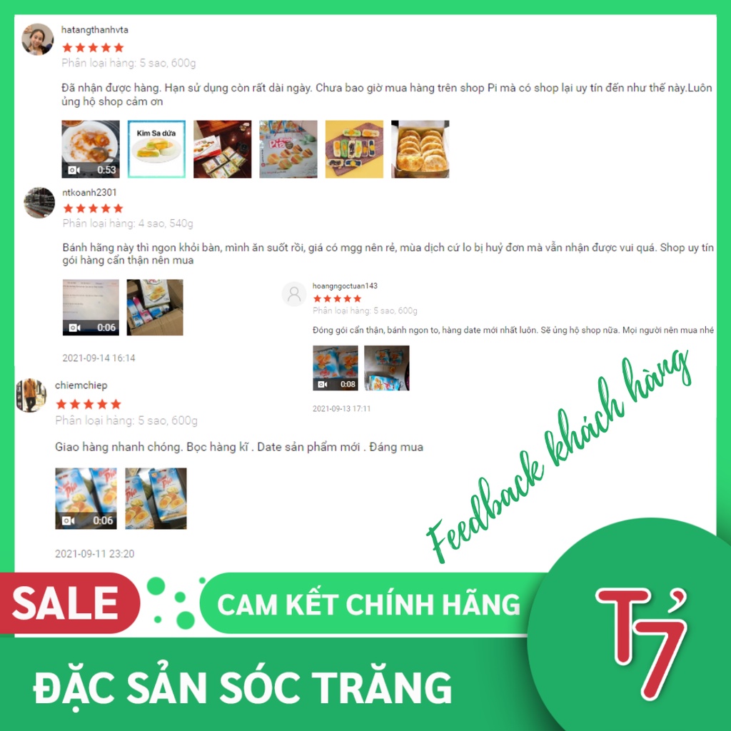 Bánh Pía Tân Huê Viên, Bánh Pía Sầu Riêng Trứng Muối Đặc Sản Sóc Trăng Túi 4 cái 600g