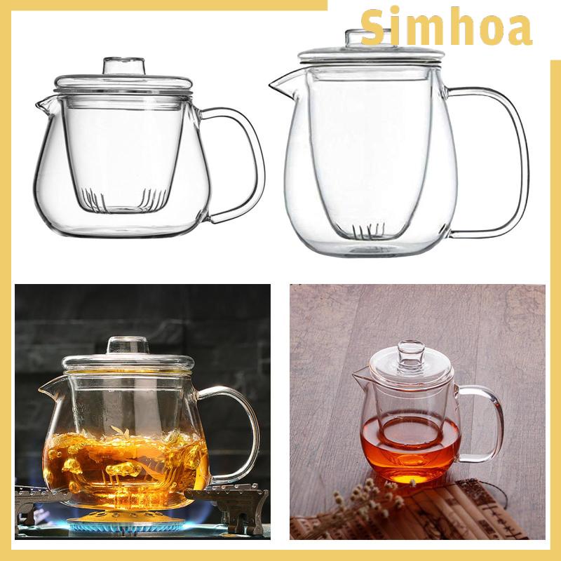 Ấm Trà Bằng Thủy Tinh Trong Suốt Có Bộ Lọc Tháo Rời Được