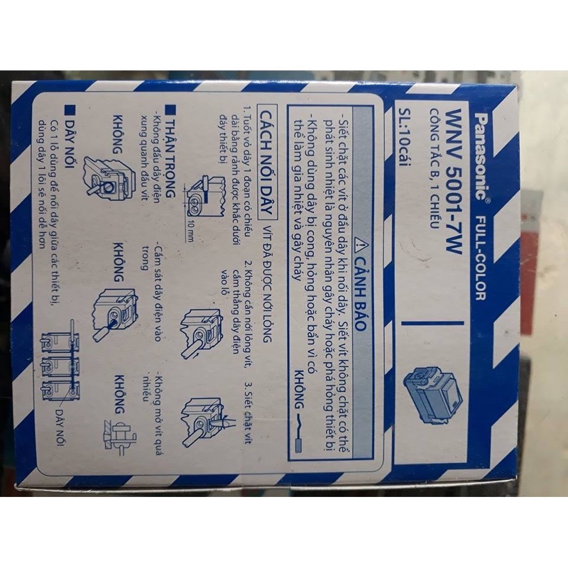 Công tắc Panasonic WNV5001-7W(10 cái/hộp,hạt nhỏ)