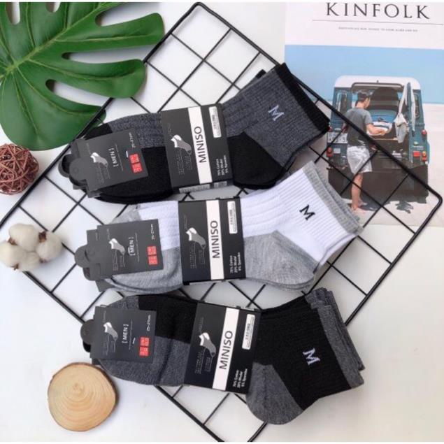 Set 10 Đôi Tất Miniso Cổ Cao Tất Nam (SOTIRIA)