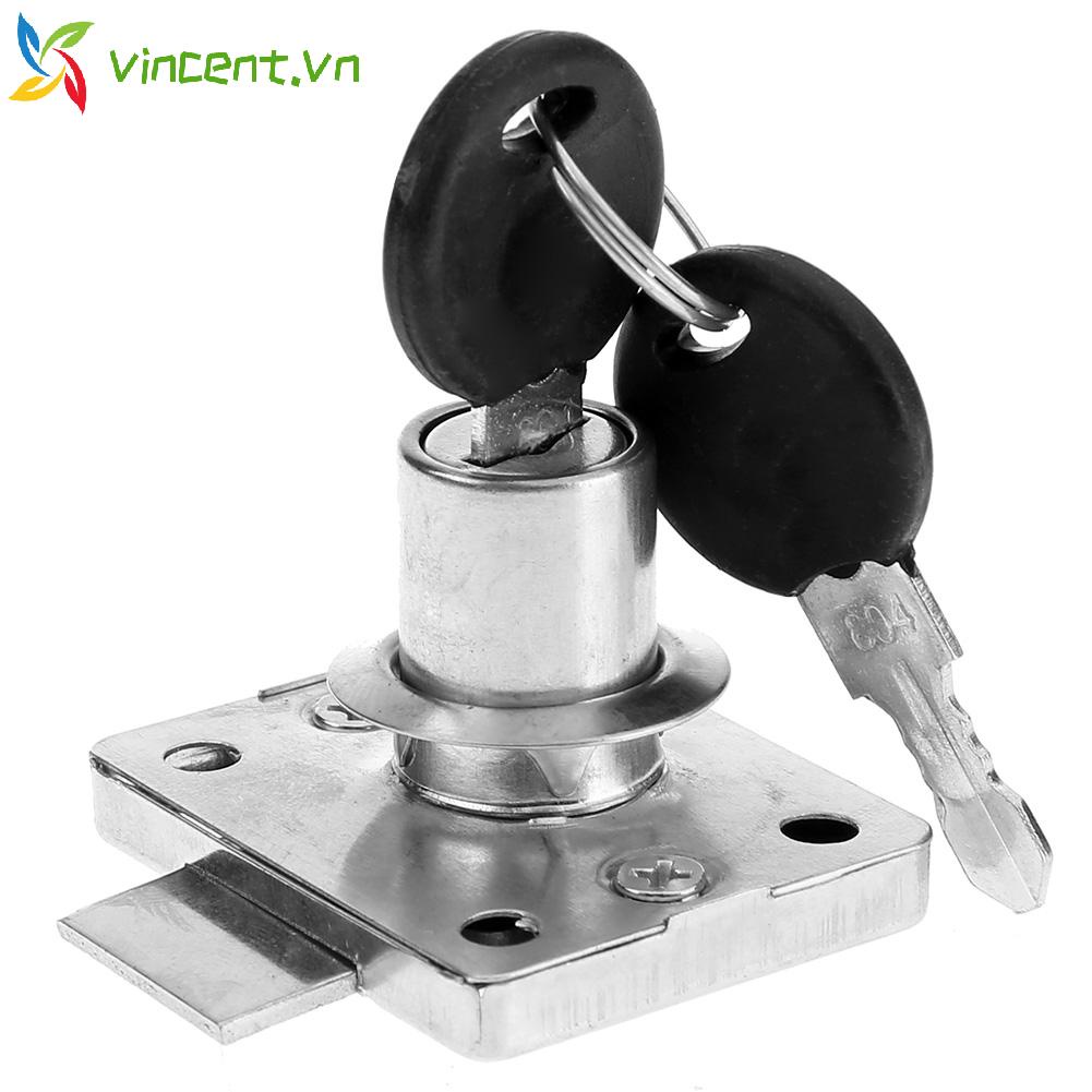 Ổ Khóa Tủ Kéo Bằng Thép Không Gỉ Kèm 2 Chìa Khóa