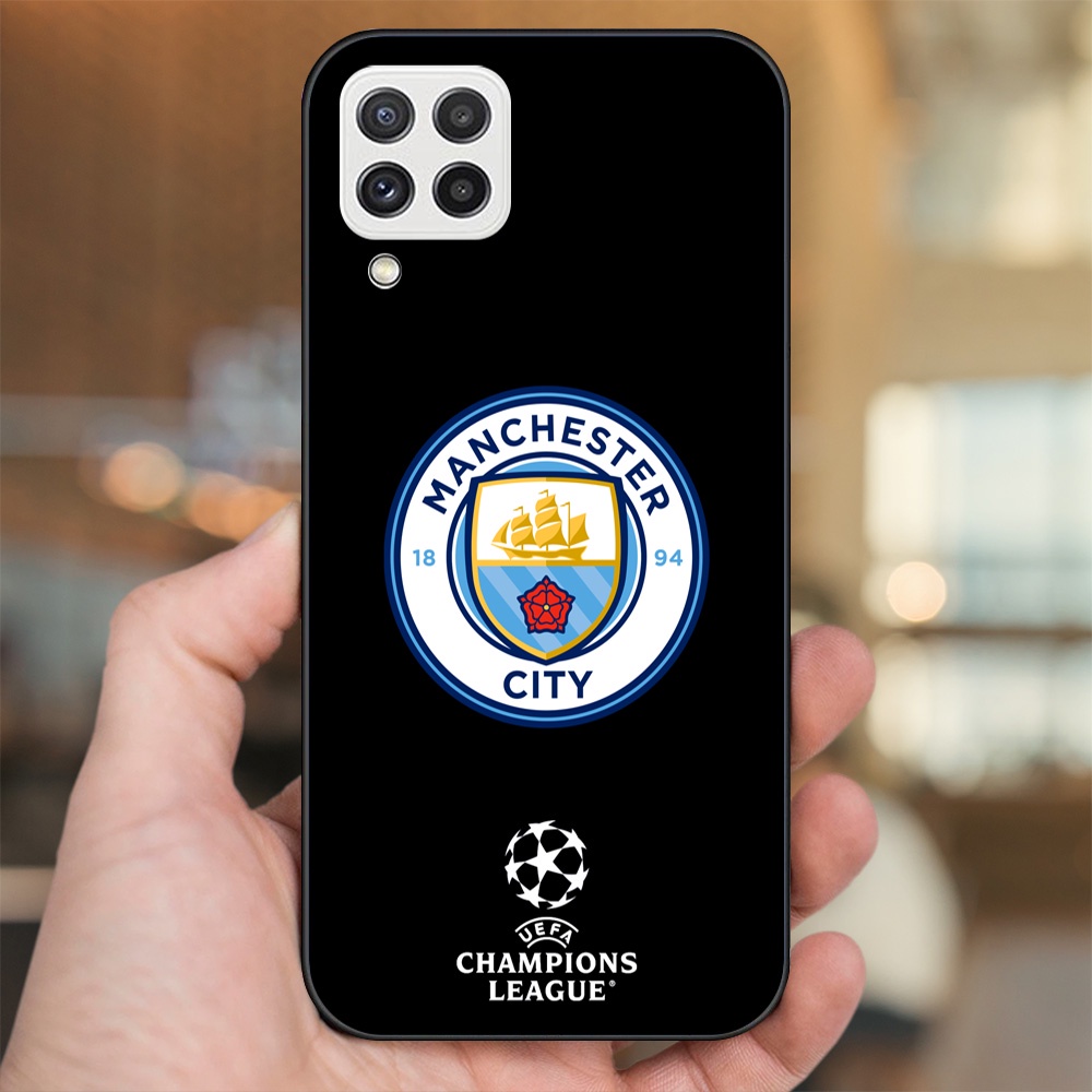Ốp lưng Samsung A22 4G, A22 5G viền đen in hình Manchester City MC