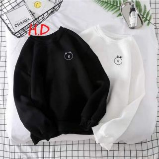 Áo Sweater thỏ gấu - Áo nỉ chui bo tay bo gấu