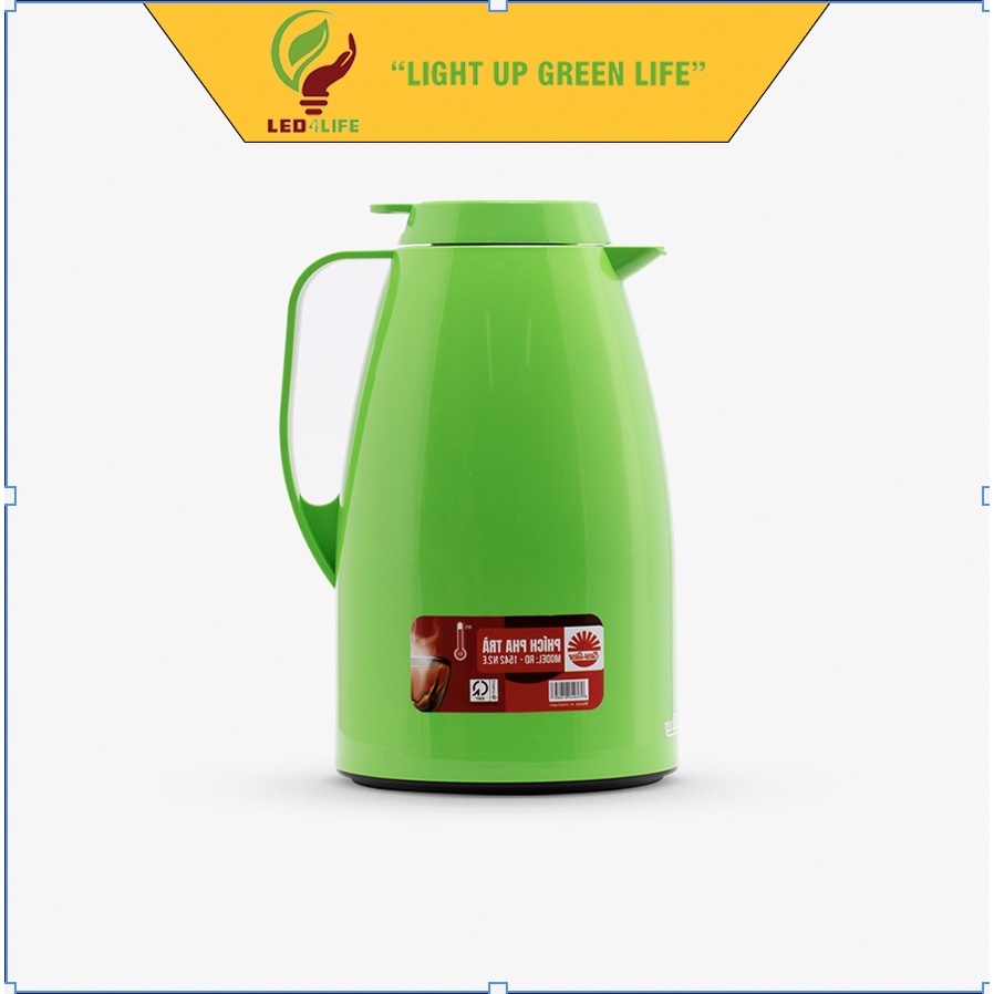 Phích Pha trà 1,5 Lít Vỏ nhựa ABS RẠNG ĐÔNG Model: RD-1542 N2.E