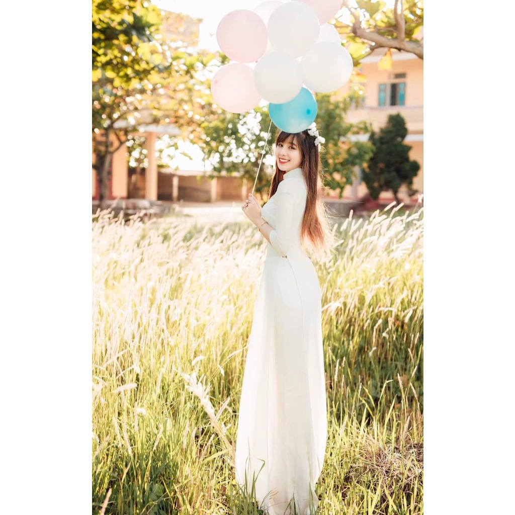 Áo Dài Trắng Chifon 4 Tà Học Sinh,Sinh Viên - Áo Dài Min | BigBuy360 - bigbuy360.vn