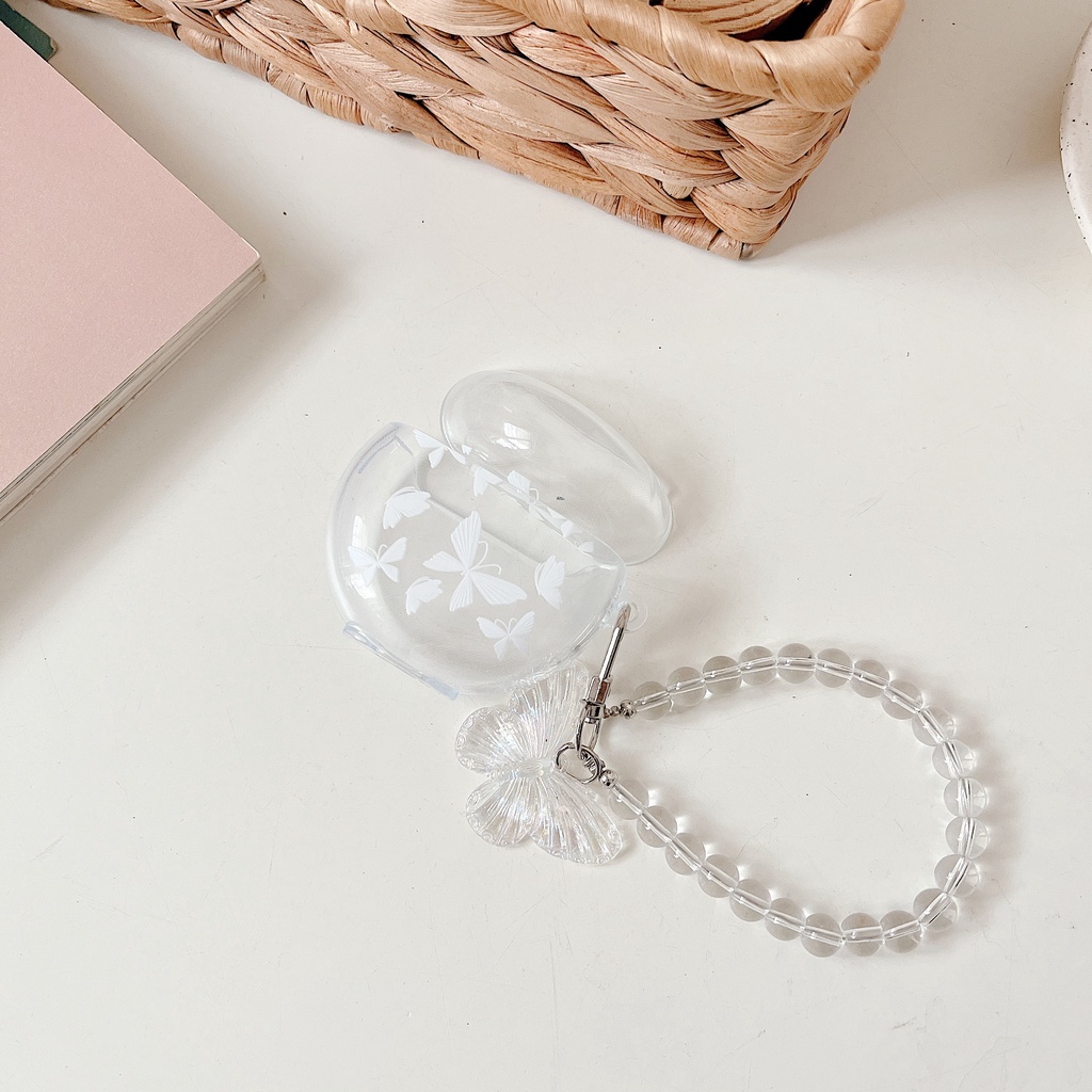 Vỏ Bảo Vệ Hộp Sạc Tai Nghe Bluetooth Không Dây HUAWEI FreeBuds3 / 4 / 4I / 5I Bằng TPU Mềm Trong Suốt Hình Bướm Dễ Thương