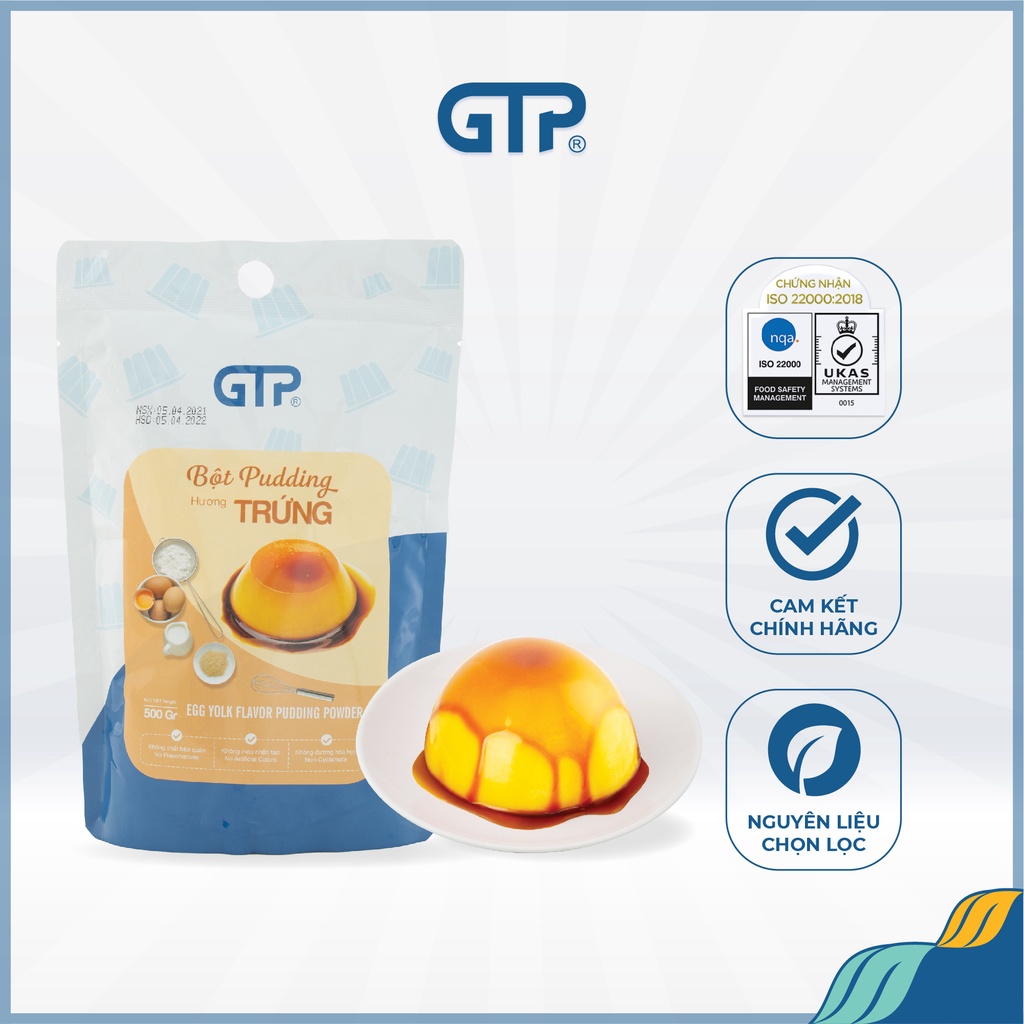 Bột pudding trứng thạch trà sữa 500gr Gia Thịnh Phát - GTP đủ vị