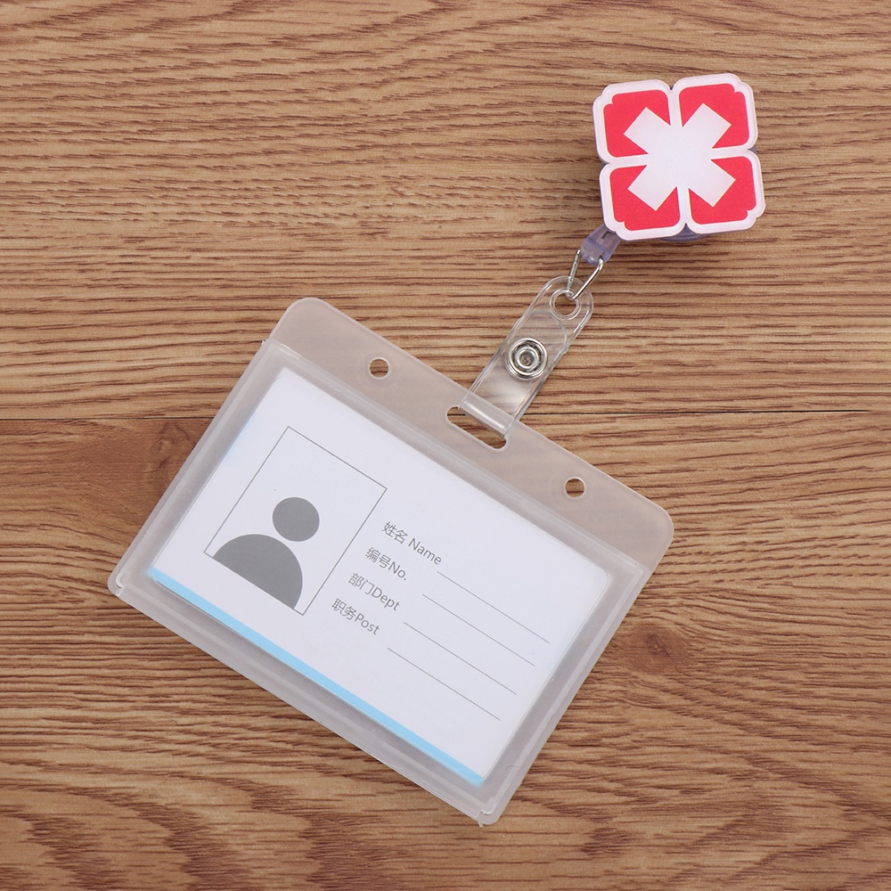 Kẹp giữ thẻ ID/thẻ ID/thẻ nhân viên y tá bằng nhôm có thể thu gọn