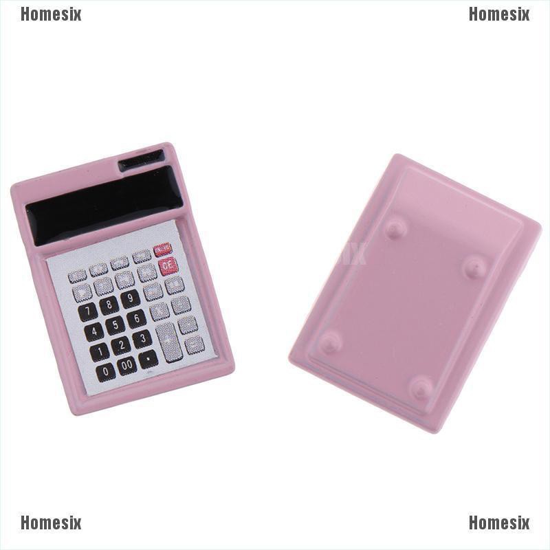 [HoMSI] 2PCS 1:12 Dollhouse Miniature Mini Calculator Model Doll Accessories Toy SUU