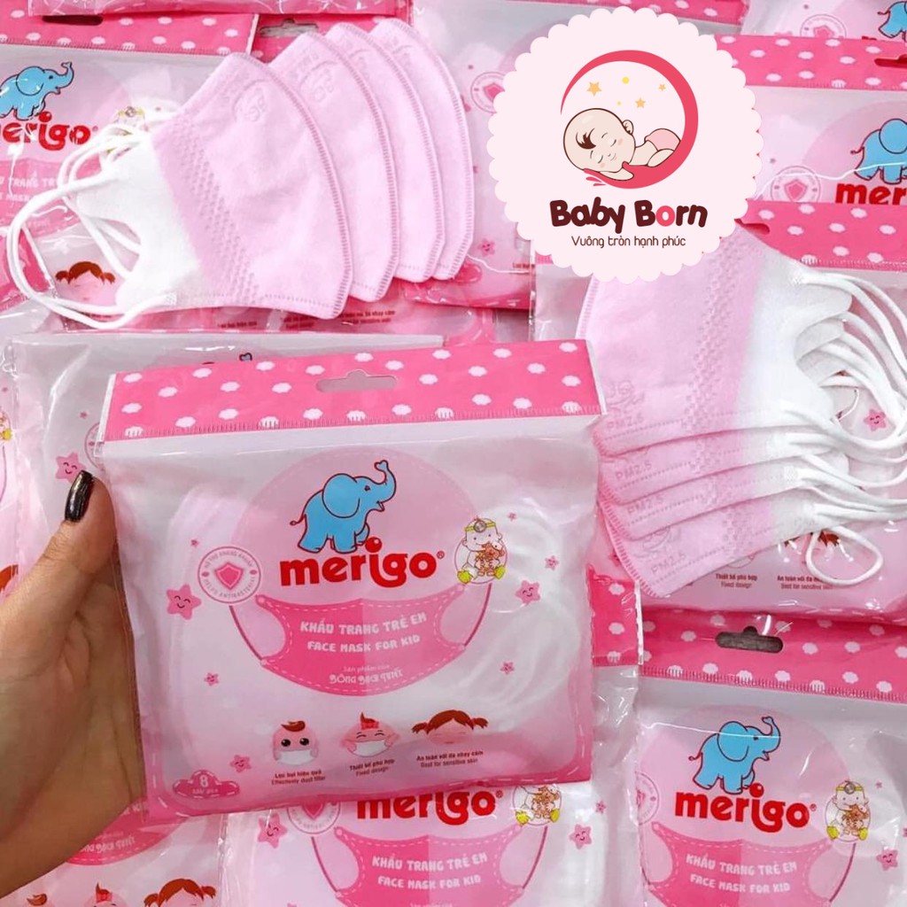 Set 8 cái khẩu trang cho bé (Merigo_ Bạch Tuyết)