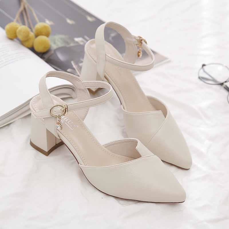 HÀNG CÓ SẴN- Sandal cao gót mũi nhọn 5f 2 màu cực đẹp