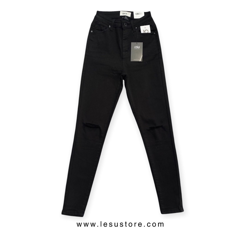 ẢNH TỰ CHỤP Quần Skinny jeans xẻ 2 gối lưng cao