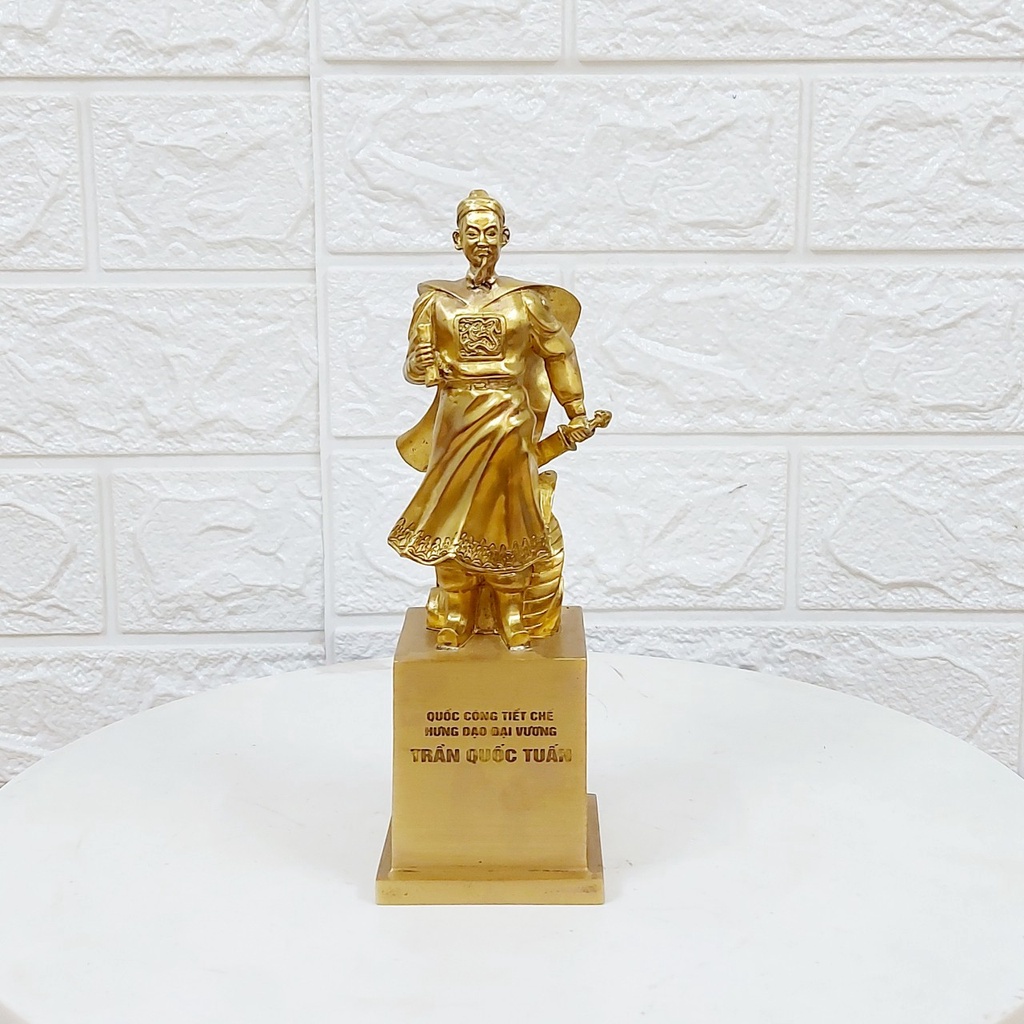 Tượng Đồng Trần Hưng Đạo Cao 19cm Để Bàn Làm Việc