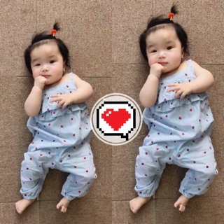 Jumpsuit bèo nhún dáng dài HM auth