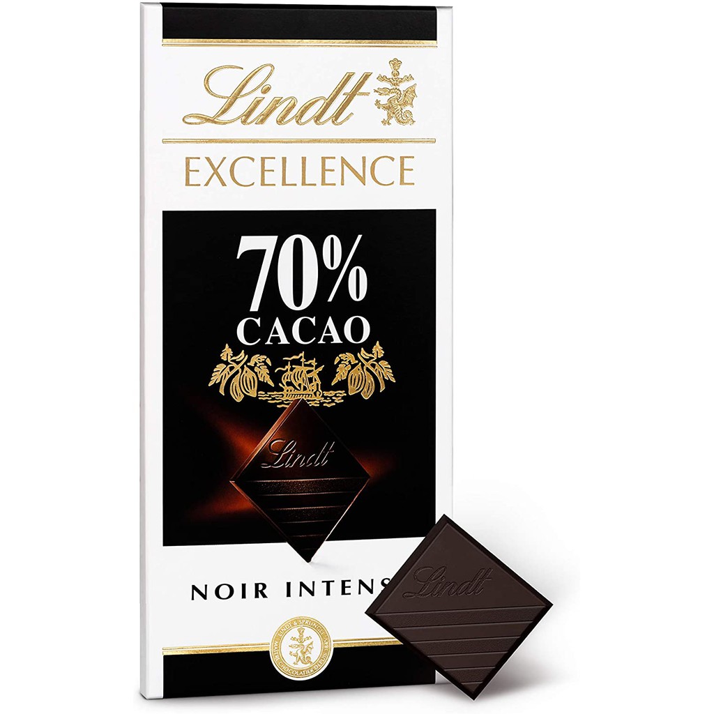 Socola đen 70% cacao 100g - Chocolate Lindt Excellence Noir 70 (Sô cô la nhập khẩu Pháp)