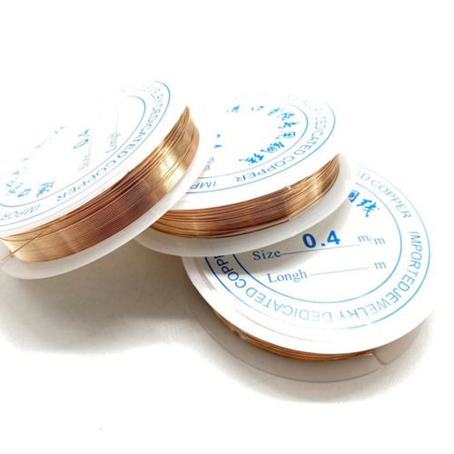 1 Cuộn Dây Đồng 0.2-1mm Màu Bạc/Vàng/Vàng/Vàng/Bạc Làm Vòng Đeo Tay/Trang Sức Thủ Công