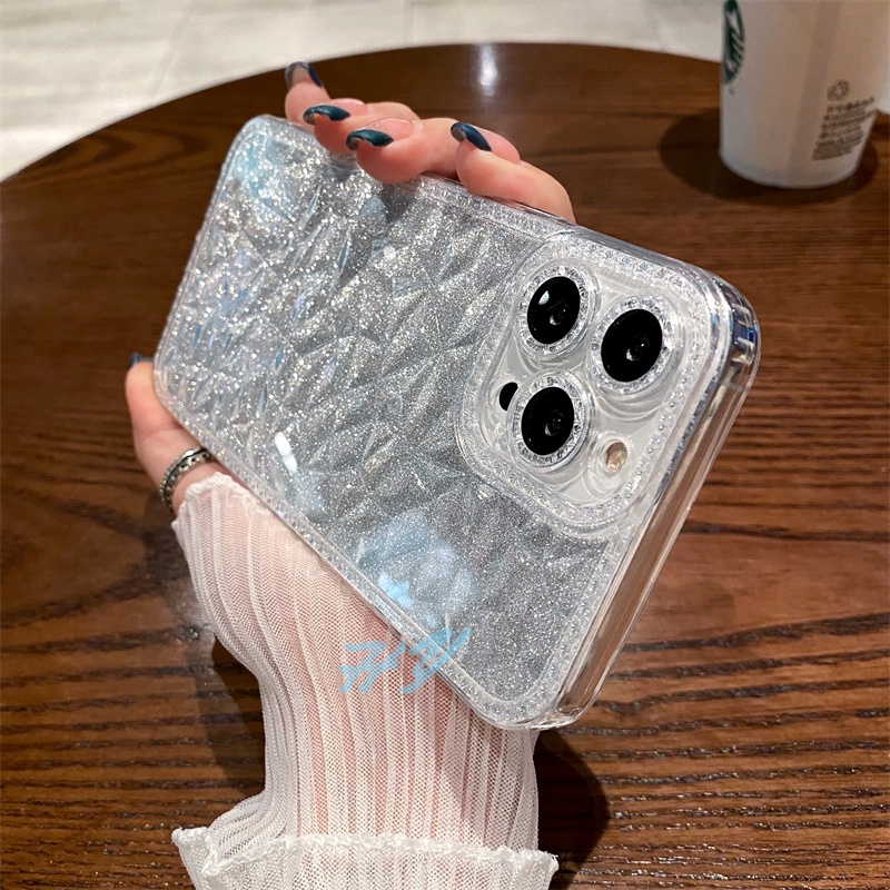 Ốp Điện Thoại Mềm Trong Suốt Lấp Lánh Chống Sốc Dành Cho iPhone 11 12 13 Pro Max X XR Xs Max