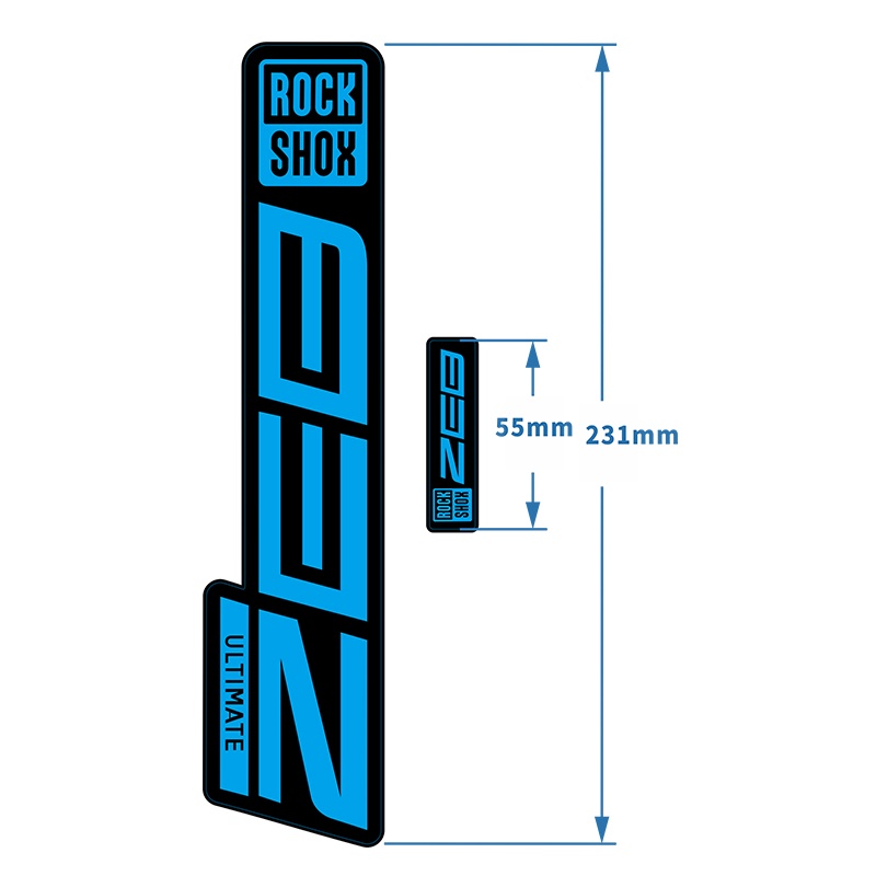 Miếng Dán Trang Trí Phuộc Trước Cho Xe Đạp Leo Núi Rockshox ZEB ULTIMATE 2021