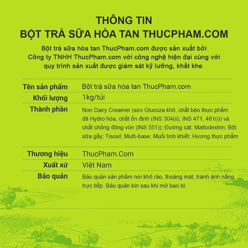 Bột trà sữa hòa tan ThucPham.com 100g