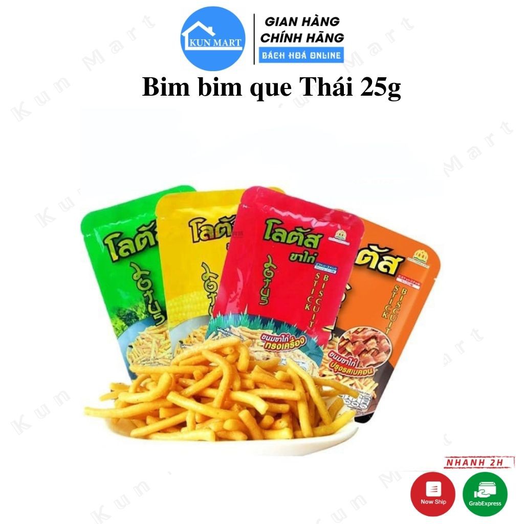 Bim Bim Thái FREESHIP Bim Bim Que Thái Giòn Ngon Khó Cưỡng 25g