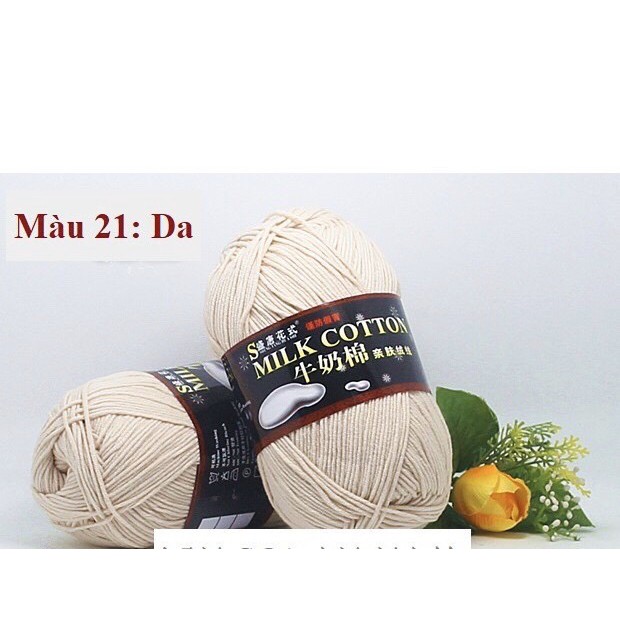 Len cuộn Milk cotton 125g Bảng Màu 3 (mã 40-59)