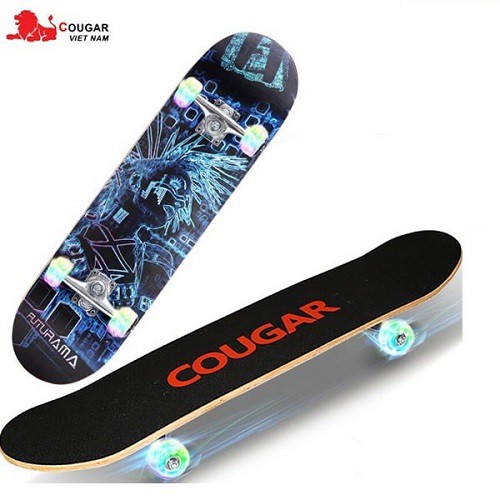 [Mã FASHIONMALLT4 giảm tới 30K đơn 150K] Ván trượt Skateboard bằng gỗ Cougar MH3108