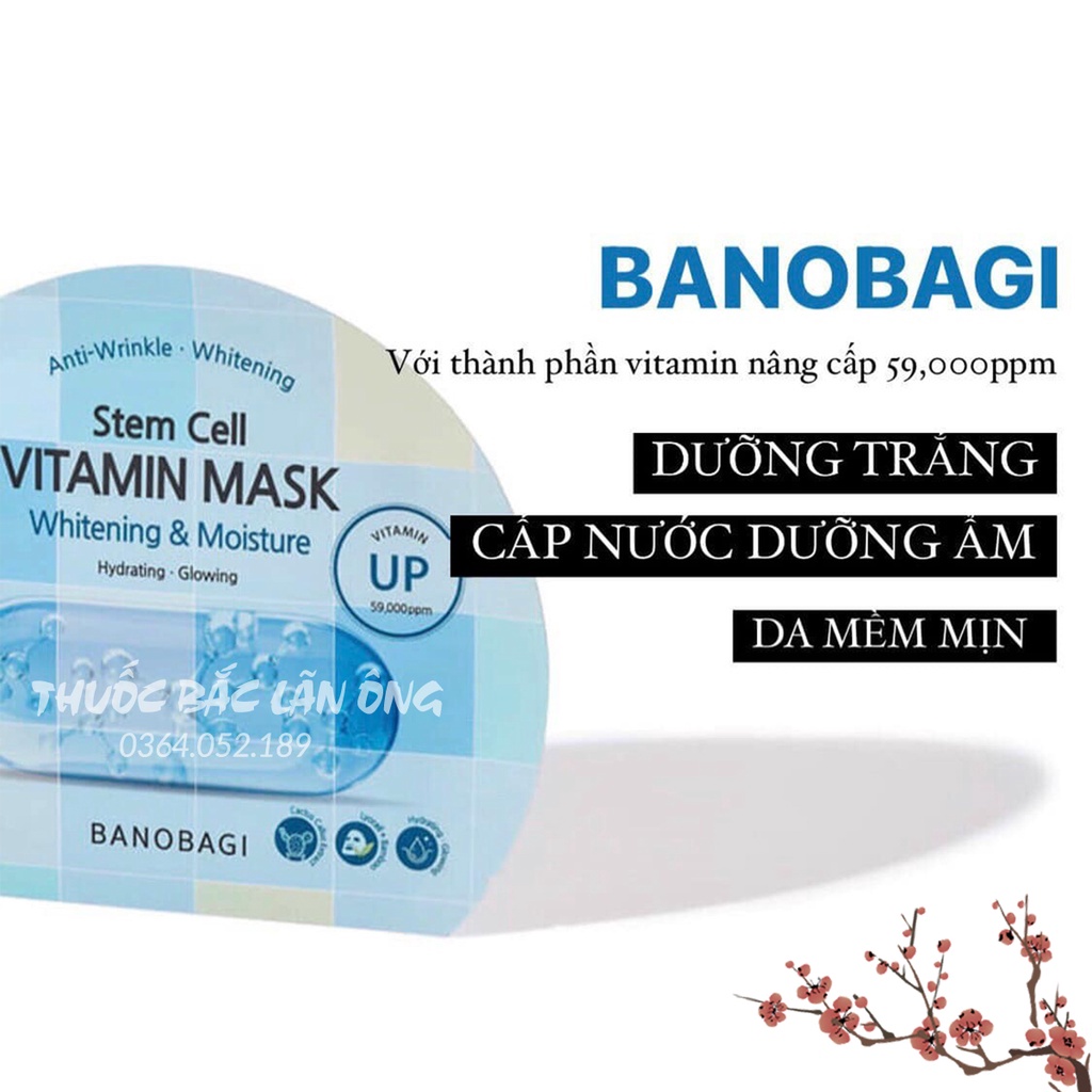 Mặt nạ giấy vitamin Banobagi (mask dưỡng trắng da, cấp ẩm, bổ sung khoáng chất) - Thuốc Bắc Lãn Ông