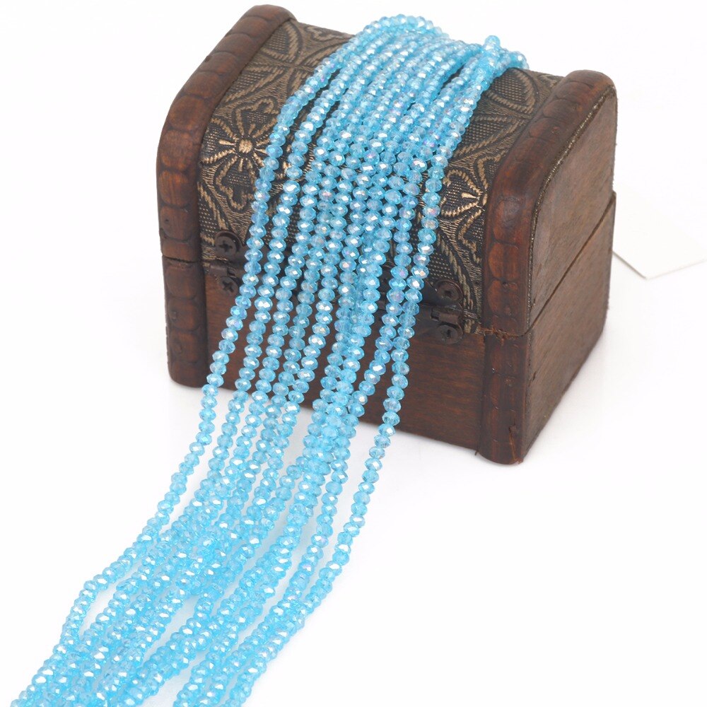 Chuỗi dây 160 hạt ngọc trai pha lê nhân tạo BEADIA 2mm nhiều màu sắc tùy chọn dành cho làm trang sức DIY