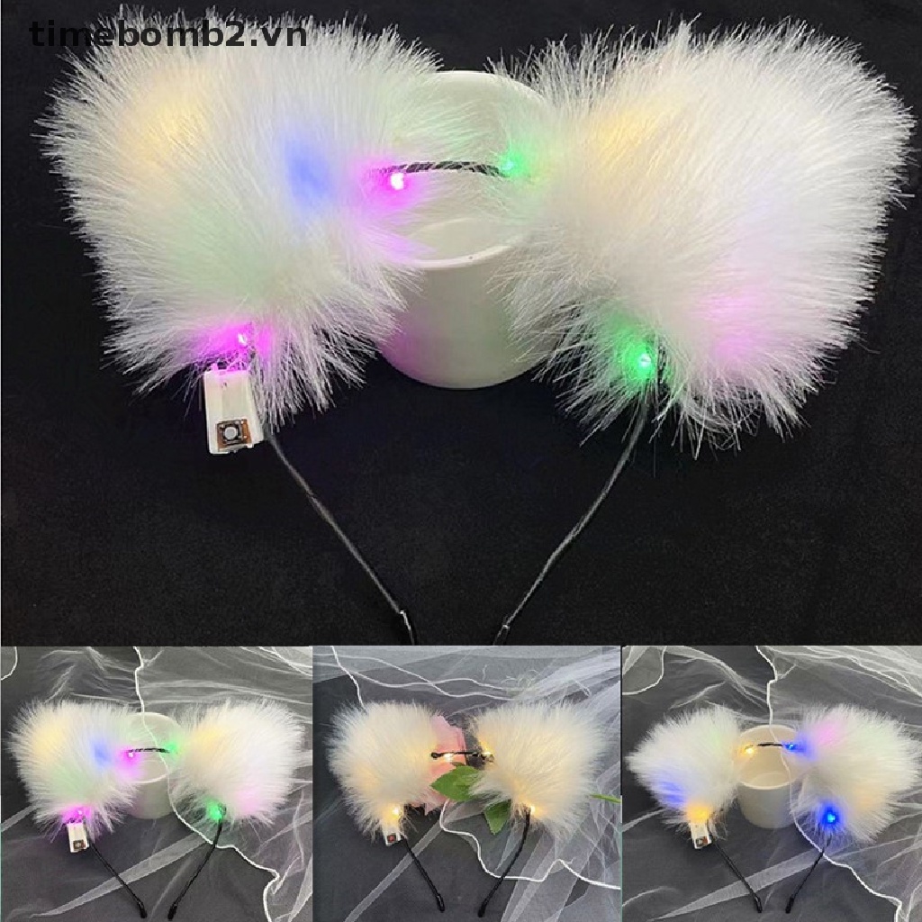 Cài Tóc Tai Cáo Có Đèn Led Dễ Thương Cho Bé Hóa Trang Tiệc Halloween