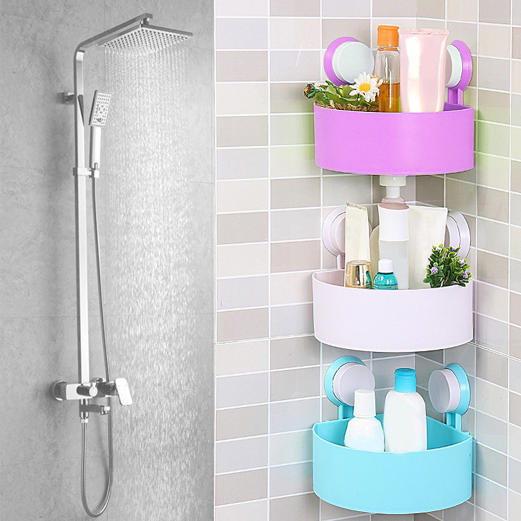 Kệ Đựng Đồ, Treo Tường Có Nút Hít Treo Bằng Cao Su Bám Vào Bề Mặt Tường Dùng Đựng Dụng Cụ Nhà Tắm