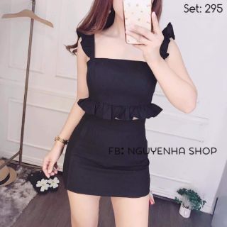 Set bộ quần giả váy y hình