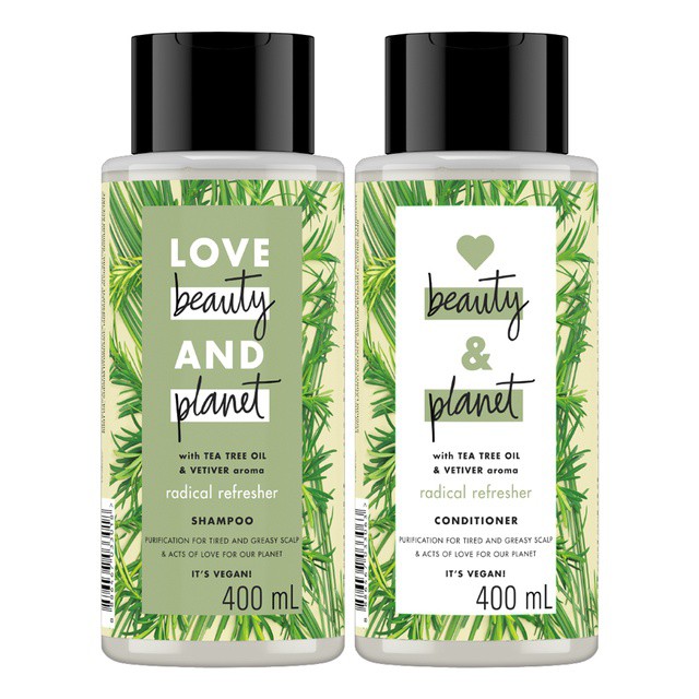 Dầu Gội Dầu Xả Love Beauty And Planet Detox Tóc Dầu Bết 400ml