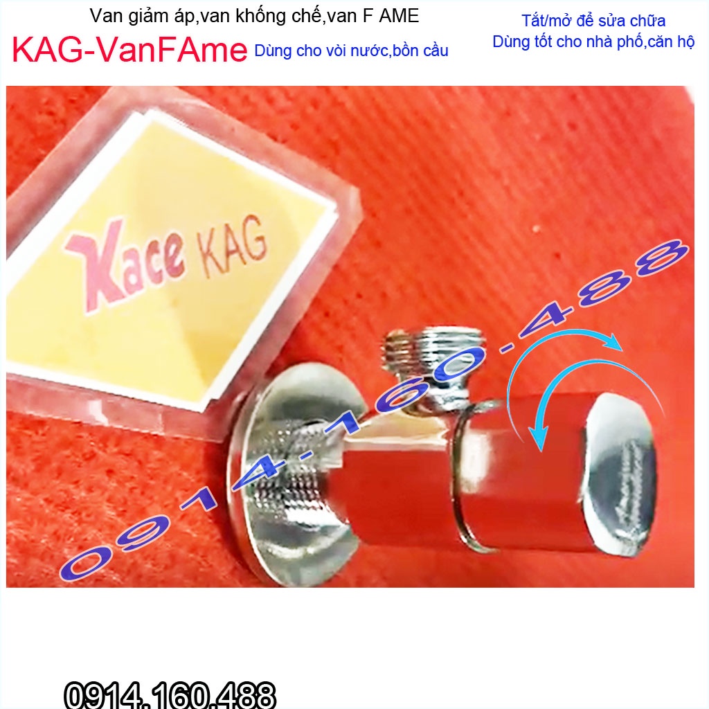 Van F giảm áp KAG-VanFAme , Van khóa 1 chiều bảo vệ bồn cầu- vòi nước tay vặn dễ điều chỉnh sử dụng siêu bền