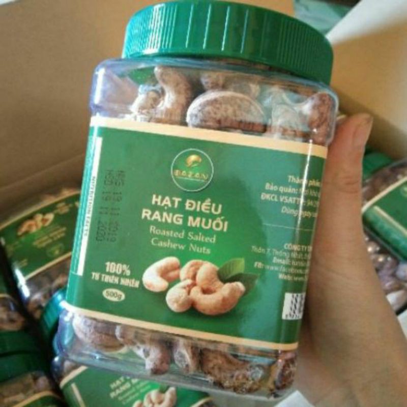 500G Hạt Điều Nguyên Bình Phước Rang Củi - Hạt điều rang muối