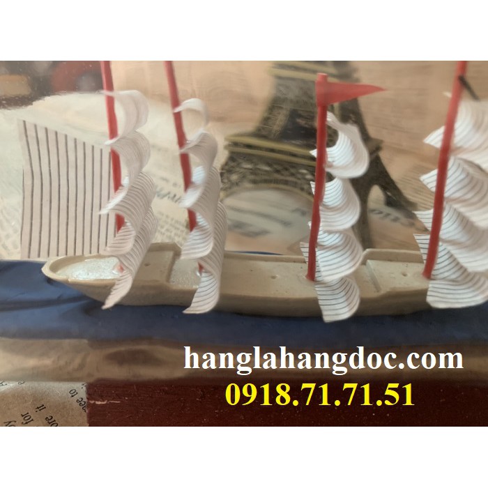 Mô hình thuyền gỗ trong chai thủy tinh mẫu số 5