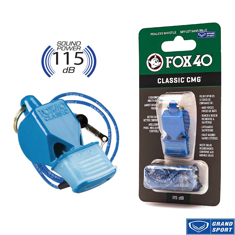 Còi FOX40 CLASSIC CMG Có Đệm Silicon Grand Sport 331914 Xanh