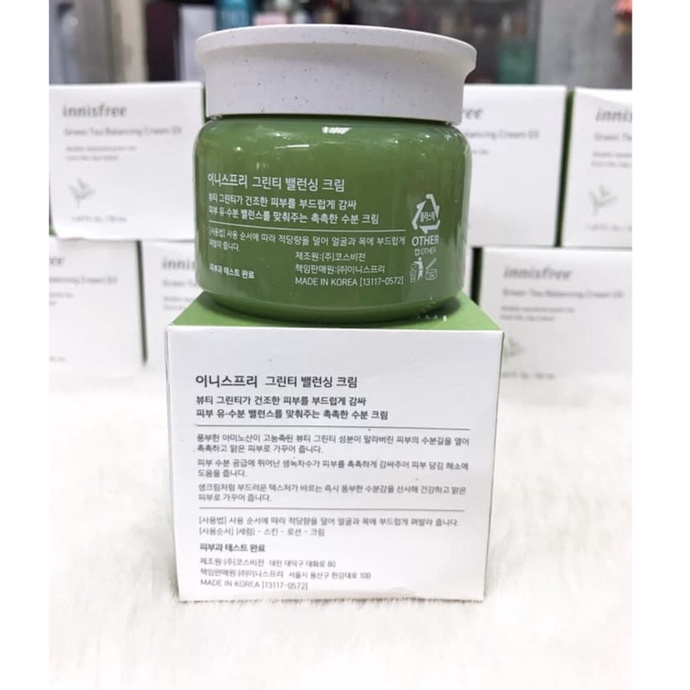 Kem Dưỡng Da Innisfree Green Tea Balancing Cream EX 50ml Mẫu Mới