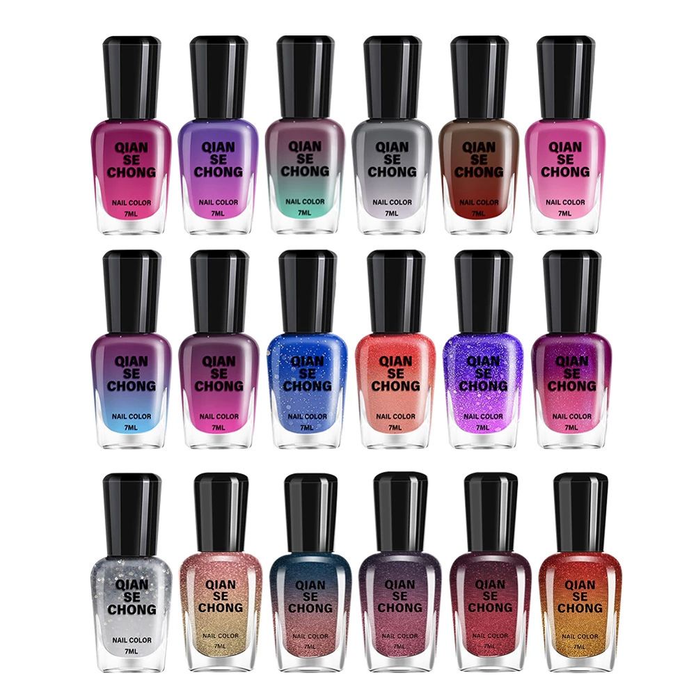 [Hàng mới về] Sơn móng tay Qian Se Chong màu gradient long lanh 7ml hợp thời trang