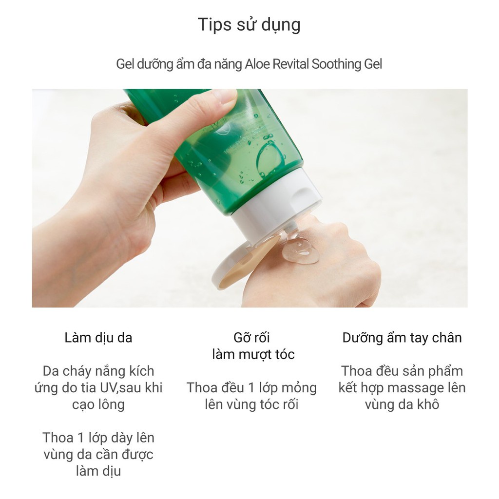 MINISIZE Gel dưỡng ẩm đa năng từ nha đam tươi innisfree Aloe Revital Soothing Gel 50ml